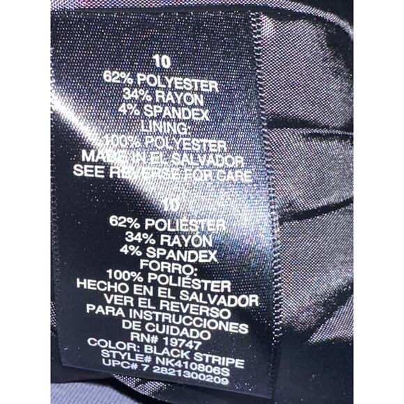 Norma Kamali black pin striped boyfriend jacket blazer size 10 - Picture 4 of 10